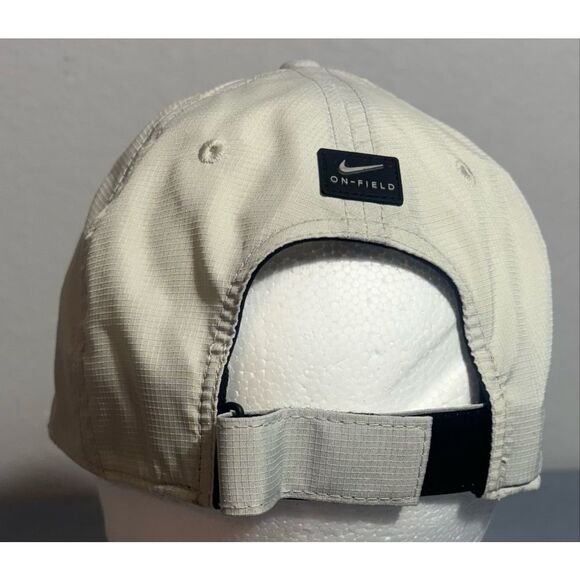 University of Arizona Nike Dri-fit Club Cap Adjustable Breathable White/Tan Hat - Picture 5 of 10